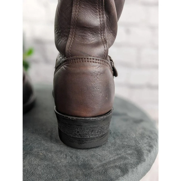 Frye Engineer Brown leather Boots 9M - Picture 11 of 16